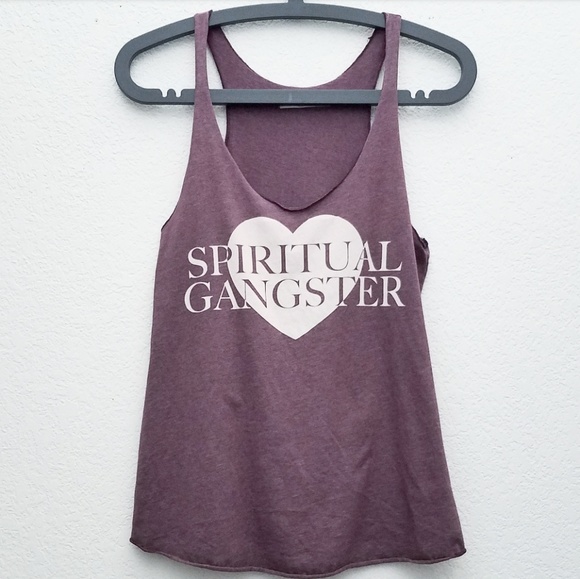 Spiritual Gangster Tops - Spiritual Gangster Purple Active Tank Top